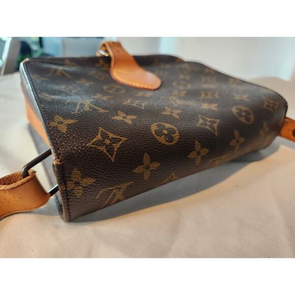 Louis Vuitton Monogram Cartouchiere MM Crossbody Bag Vintage Vachetta Leather - Picture 7 of 15